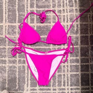 Vibrant HotPink Bikini Set small NEW